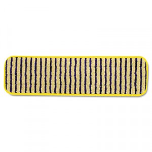 Microfiber Scrubber Pad, Vertical Polypropylene Stripes, 18", Yellow