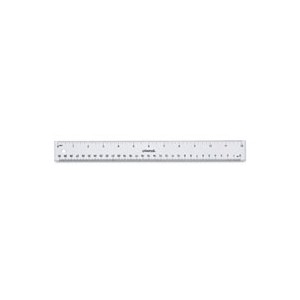 Ruler 12" Standard/Metric Clear Plastic