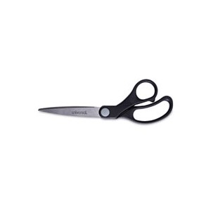Scissor 8" Staineless Steel Office Scissors Bent Black