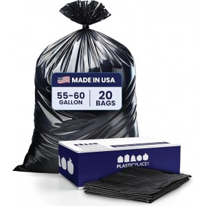 Bag Can Liner 38x58 6.0mil Black 55 Gallon 20/CS