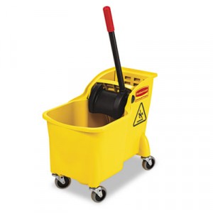 Tandem 31-Quart Bucket/Wringer Combo, Yellow