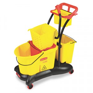 WaveBrake 35-Quart Mopping Trolley Side Press, Yellow