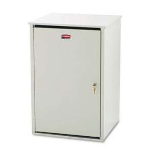 Confidential Document Container, Rectangular, Metal, 36gal, Light Platinum