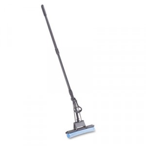 PVA Sponge Mop w/Wringer Lever, 12w, Blue Head