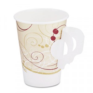Paper Hot with Handle, Polylined, 8 oz., Symphony Design, 50/Pack