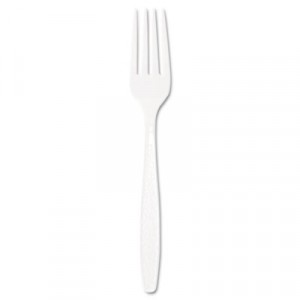Guildware Heavyweight Plastic Forks, White