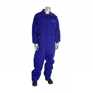 8 Cal FR Dual Cert. 7oz. Coverall, Vented Back, NFPA 70E & 2112, Royal Size 2X-Large