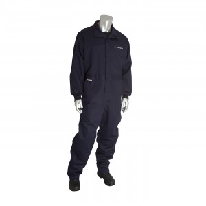 8 Cal FR Dual Cert. 7oz. Coverall, NFPA 70E & NFPA 2112, Navy Size 2X-Large