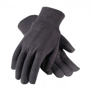 Glove Jersey Brown Economy Knit Wrist 25dzpr/CS
