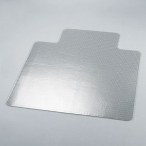 Cleated Chair Mat for Low and Medium Pile Carpet, 45w x 53l, Clear