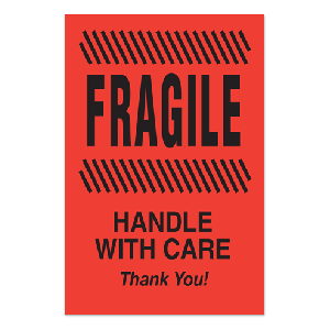 Label 4x6 'Fragile Handle With Care' 500/RL