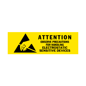 Anti-static Caution Labels 5/8" x 2" (removable) 1000/RL