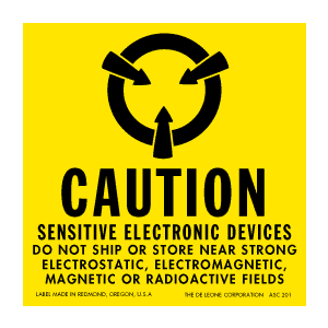 Label 2x2 "Caution" Static Aware ESD 1000/RL