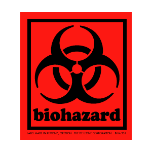 Biohazard Labels 1¾" x 2" 500/RL
