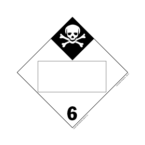 D.O.T. 4-digit placards - class 6 poisonous & infectious substances tagboard Packaged-25