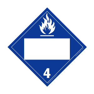 D.O.T. 4-digit placards - class 4 flammable solids tagboard Packaged-25