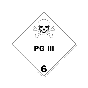 Hazardous Material Labels - class 6 poisonous & infectious substances 4" x 4" 500/RL