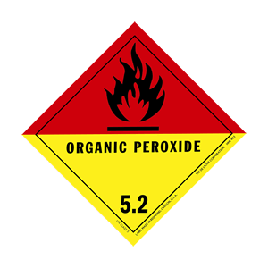 Hazardous Material Labels - class 5 oxidizer & organic peroxide 4" x 4" hml403 
		
		 500/RL