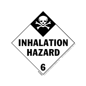 Hazardous Material Labels - class 6 poisonous & infectious substances 4" x 4" 500/RL