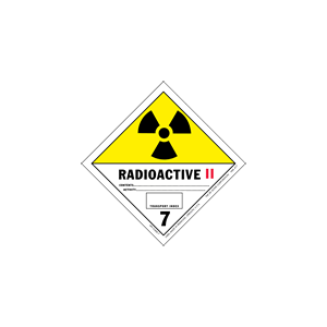 I.A.T.A. Dangerous Goods Labels - class 7 radioactive 4"" x 4"" 500/RL