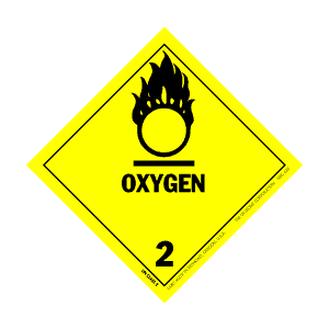 Hazardous Material Labels - class 2 gases 4" x 4" 500/RL