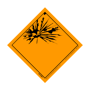 Hazardous Material Explosive Labels 4" x 4" 500/RL
