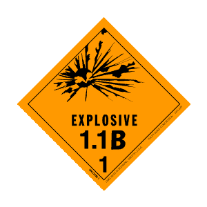 Hazardous Material Explosive Labels 4" x 4" 500/RL