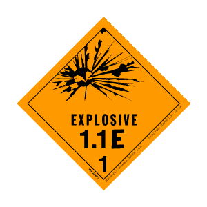 Hazardous Material Explosive Labels 4" x 4" 500/RL