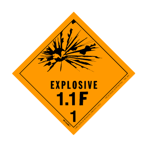 Hazardous Material Explosive Labels 4" x 4" 500/RL