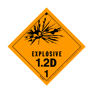 Hazardous Material Explosive Labels 4" x 4" 500/RL