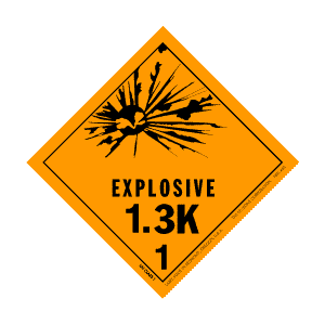 Hazardous Material Explosive Labels 4" x 4" 500/RL