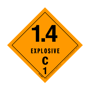 Hazardous Material Explosive Labels 4" x 4" 500/RL