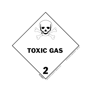 Hazardous Material Labels - class 2 gases 4" x 4" 500/RL