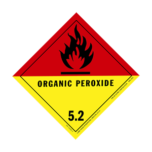 Hazardous Material Labels - class 5 oxidizer & organic peroxide 4" x 4" (vinyl) hml503 
		
		 500/RL