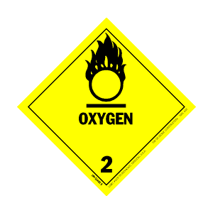 Hazardous Material Labels - class 2 gases 4" x 4" (vinyl) 500/RL