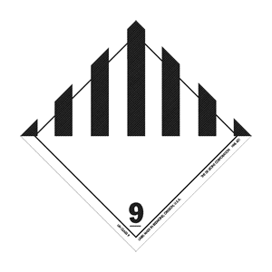I.A.T.A. Dangerous Goods Labels - class 9 misc dangerous goods 4" x 4" (vinyl) 500/RL
