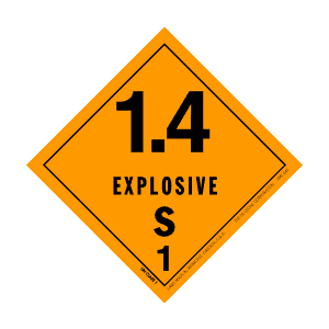 Hazardous Material Explosive Labels 4" x 4"  (vinyl) 500/RL