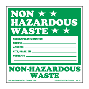 Hazardous Warning Labels 6" x 6" (vinyl) 100 labels/pkg/sheeted