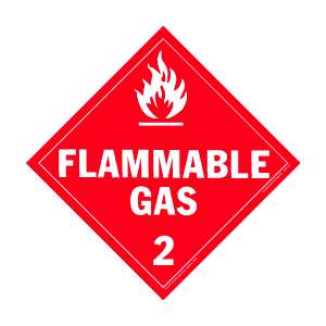 Hazardous Materials Placards- - class 2 gases tagboard Packaged-25