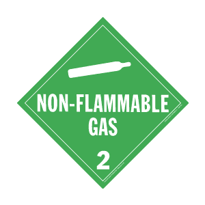 Hazardous Materials Placards- - class 2 gases tagboard Packaged-25