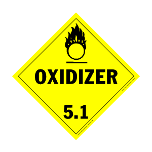 Hazardous Materials Placards - class 5 oxidizer & organic peroxide tagboard Packaged-25