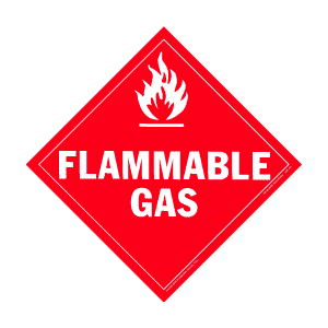 Subsidiary Risk Placards - class 2 gases tagboard Packaged-25