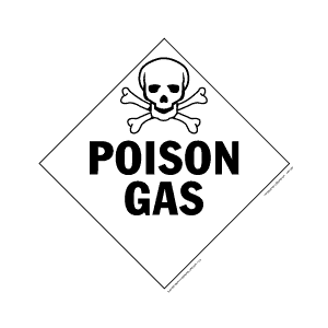 Subsidiary Risk Placards - class 2 gases tagboard Packaged-25