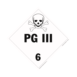 Hazardous Materials Placards - class 6 poisonous & infectous substances tagboard Packaged-25