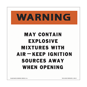 D.O.T. placards - misc - warning placards 10Â¾"" x 10Â¾""(vinyl) Packaged-2