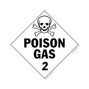 Hazardous Materials Placards- - class 2 gases vinyl Packaged-25