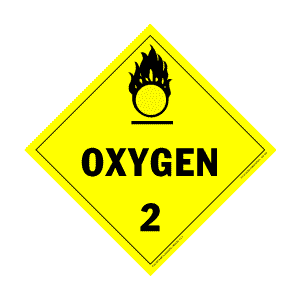 Hazardous Materials Placards- - class 2 gases vinyl Packaged-25