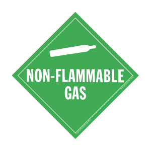 Subsidiary Risk Placards - class 2 gases vinyl Packaged-25