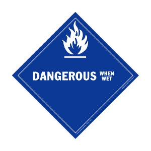 Subsidiary Risk Placards - class 4 flammable solids vinyl Packaged-25