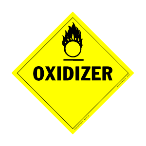 Subsidiary Risk Placards - class 5 oxidizer & organic peroxide vinyl Packaged-25